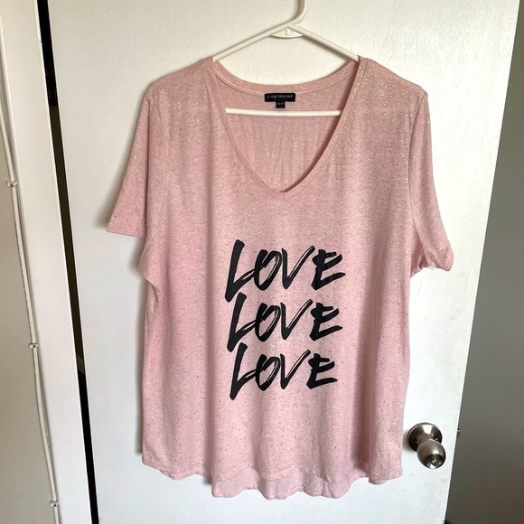 Lane Bryant “Love” Sparkle Graphic T-Shirt - Size 18/20 - Picture 3 of 12